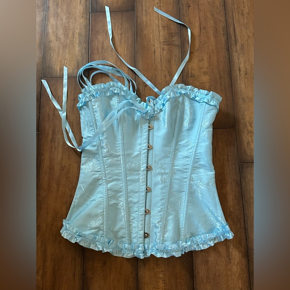 Baby Blue Corset Top